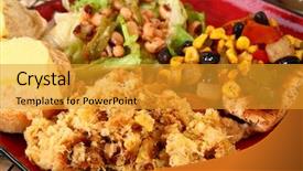  Presentation with chicken - Beautiful PPT theme featuring squash with santa fe chicken backdrop and a  colored foreground