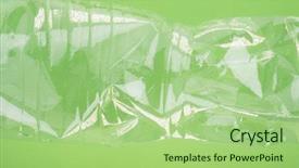  Presentation with plastic bottle - Slide set with squashed plastic bottle on vivid background and a mint green colored foreground