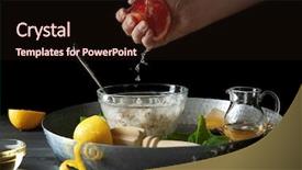  Presentation with black female - PPT layouts featuring squeeze - female hand squeezing grapefruit juice background and a wine colored foreground