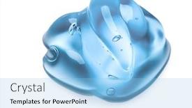  Presentation with quality product - Colorful slide deck enhanced with squeezed cosmetic clear cream gel backdrop and a light blue colored foreground