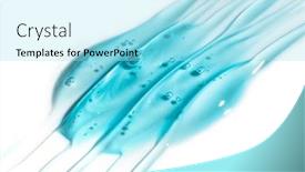  Presentation with quality product - Colorful PPT theme enhanced with squeezed-cosmetic-clear-cream-gel backdrop and a arctic colored foreground