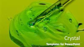  Presentation with serum - Beautiful presentation theme featuring squeezed-cosmetic-clear-cream-gel backdrop and a tawny brown colored foreground