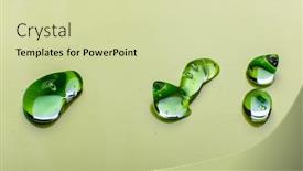  Presentation with clear - PPT theme with squeezed-cosmetic-clear-cream-gel background and a soft green colored foreground