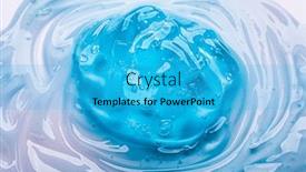  Presentation with serum - Audience pleasing PPT theme consisting of squeezed-cosmetic-clear-cream-gel backdrop and a cyan colored foreground