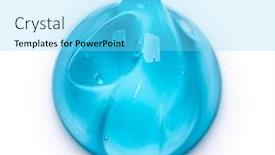  Presentation with clear - PPT theme featuring squeezed-cosmetic-clear-cream-gel background and a arctic colored foreground