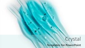  Presentation with serum - Slide deck having squeezed-cosmetic-clear-cream-gel background and a light blue colored foreground