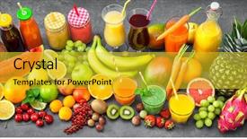  Presentation with fruit vegetable juice - Colorful slides enhanced with squeezed fruits and vegetables juice backdrop and a yellow colored foreground