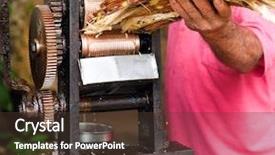  Presentation with juice - Amazing presentation theme having squeezing juice from sugar cane backdrop and a tawny brown colored foreground