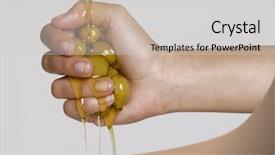  Presentation with agriculture olive oil - Colorful slide deck enhanced with squeezing olives oil olive oil backdrop and a light gray colored foreground