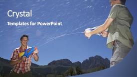  Presentation with water - Amazing theme having squirt - two teenage boys fighting backdrop and a teal colored foreground