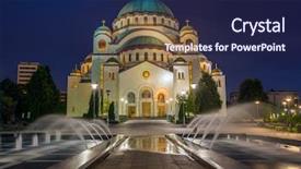 Presentation with saint - PPT layouts with srbija - cathedral of saint sava background and a navy blue colored foreground
