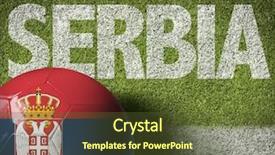  Presentation with soccer field - Cool new presentation design with srbija - soccer field with the text backdrop and a  colored foreground