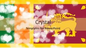  Presentation with sri lanka - Colorful theme enhanced with sri lanka flag backdrop and a yellow colored foreground