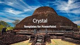  Presentation with sri lanka - Slides featuring ancient buddhist dagoba stupe pabula background and a wine colored foreground