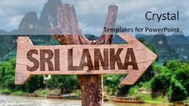  Presentation with sri lanka - Presentation design enhanced with sri lanka wooden sign with nature background background and a light blue colored foreground