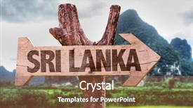  Presentation with sri lanka - Slide set consisting of sri lanka wooden sign with nature background background and a tawny brown colored foreground