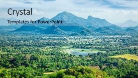  Presentation with sigiriya - Slide deck featuring lankan landscape - view form sigiriya background and a light blue colored foreground