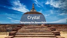  Presentation with sri lanka - Audience pleasing PPT layouts consisting of sri-lankan-tourist-landmark-ruins backdrop and a teal colored foreground