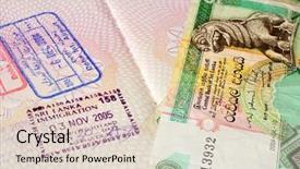  Presentation with british - Presentation theme having stamped in a british passport background and a lemonade colored foreground