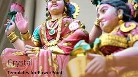  Presentation with singapore - Colorful theme enhanced with sri-mariamman-temple-in-singapore backdrop and a coral colored foreground