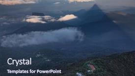  Presentation with buddhist mountain - Audience pleasing theme consisting of sri pada at sunrise - sacred backdrop and a tawny brown colored foreground