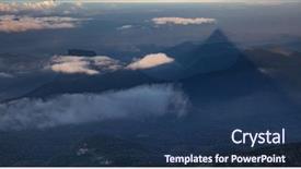  Presentation with buddhist mountain - Cool new slide deck with sri pada at sunrise - sacred backdrop and a ocean colored foreground