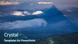  Presentation with buddhist mountain - Cool new presentation theme with sri pada at sunrise - sacred backdrop and a ocean colored foreground