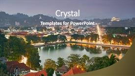  Presentation with sri lanka tourism - Colorful slides enhanced with srilankan tourism - night view of kandy city backdrop and a gray colored foreground