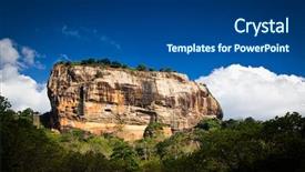  Presentation with sri lanka - Amazing theme having srilankan tourism - sigiriya lion rock fortress backdrop and a ocean colored foreground