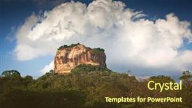  Presentation with sigiriya - Colorful PPT theme enhanced with srilankan tourism - sigiriya lion rock fortress backdrop and a  colored foreground