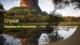  Presentation with sigiriya - Audience pleasing presentation consisting of srilankan tourism - sigiriya lion rock fortress backdrop and a tawny brown colored foreground
