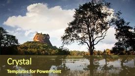  Presentation with sigiriya - Beautiful presentation featuring srilankan tourism - sigiriya lion rock fortress backdrop and a tawny brown colored foreground