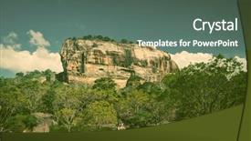  Presentation with sigiriya - Slides consisting of srilankan tourism - sigiriya lion rock fortress background and a  colored foreground