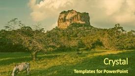  Presentation with sigiriya - Beautiful presentation design featuring srilankan tourism - sigiriya lion rock fortress backdrop and a  colored foreground