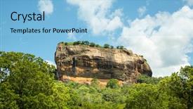  Presentation with sigiriya - PPT theme featuring srilankan tourism - sigiriya sri lanka kingdom famous background and a light blue colored foreground