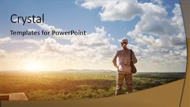  Presentation with sri lanka - Theme consisting of srilankan tourism - sigiriya sri lanka kingdom famous background and a light blue colored foreground