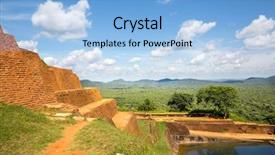  Presentation with sigiriya - Slide set featuring srilankan tourism - sigiriya sri lanka kingdom old background and a light blue colored foreground