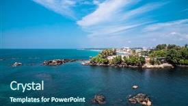  Presentation with view of rotterdam city - Cool new slide set with srilankan tourism - view from galle city fort backdrop and a ocean colored foreground