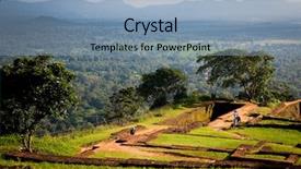  Presentation with lion - Beautiful slides featuring srilankan tourism - view from sigiriya lion rock backdrop and a light blue colored foreground