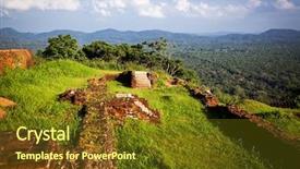  Presentation with sigiriya - Cool new theme with srilankan tourism - view from sigiriya lion rock backdrop and a tawny brown colored foreground