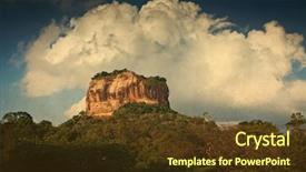  Presentation with sigiriya - Audience pleasing presentation theme consisting of srilankan tourism - vintage photo of sigiriya lion backdrop and a  colored foreground