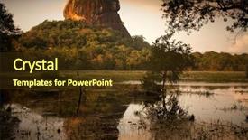  Presentation with lion - Slides consisting of srilankan tourism - vintage photo of sigiriya lion background and a tawny brown colored foreground