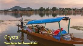  Presentation with grocery - Beautiful slide set featuring srinagar-india-june-13-2017 backdrop and a tawny brown colored foreground