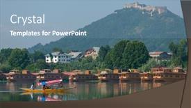  Presentation with kashmir - PPT theme with srinagar-india-june-15-2017 background and a teal colored foreground