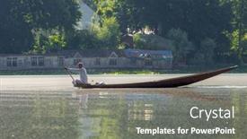  Presentation with kashmir - Presentation theme featuring srinagar-india-june-15-2017 background and a gray colored foreground