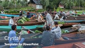  Presentation with kashmir - Colorful slide deck enhanced with srinagar-india-june-16-2017 backdrop and a ocean colored foreground