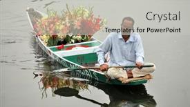  Presentation with kashmir - Presentation theme consisting of srinagar-jammu-and-kashmir-india background and a light gray colored foreground