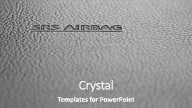  Presentation with petroleum technology - Slide set with srs airbag sign - technology safety background and a gray colored foreground