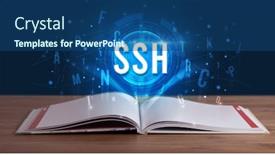  Presentation with digital book - Presentation theme featuring ssh-inscription-coming-out background and a ocean colored foreground