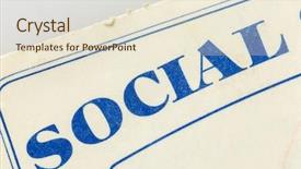  Presentation with social security - PPT theme enhanced with ssn - macro close up detail background and a lemonade colored foreground